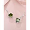image:imageHeart Birthstone Earrings for Women Silver Tone Heart Shaped Dangle Drop Leverback Earrings Jewelry for Her08 August  Peridot
