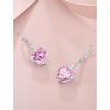 image:imageHeart Birthstone Earrings for Women Silver Tone Heart Shaped Dangle Drop Leverback Earrings Jewelry for Her10 October  Pink Tourmaline
