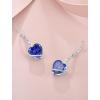image:imageHeart Birthstone Earrings for Women Silver Tone Heart Shaped Dangle Drop Leverback Earrings Jewelry for Her12 December  Tanzanite