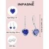 image:imageHeart Birthstone Earrings for Women Silver Tone Heart Shaped Dangle Drop Leverback Earrings Jewelry for Her12 December  Tanzanite