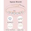 image:imageHeart Birthstone Bracelet for Women Silver Tone Heart Shaped Gemstone Bracelet Jewelry for Her04 April  Zirconia  Rose Gold