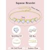 image:imageHeart Birthstone Bracelet for Women Silver Tone Heart Shaped Gemstone Bracelet Jewelry for Her04 April  Zirconia  Yellow Gold
