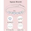 image:imageHeart Birthstone Bracelet for Women Silver Tone Heart Shaped Gemstone Bracelet Jewelry for Her04 April  Zirconia