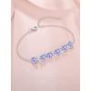 image:imageHeart Birthstone Bracelet for Women Silver Tone Heart Shaped Gemstone Bracelet Jewelry for Her06 June  Alexandrite