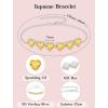 image:imageHeart Birthstone Bracelet for Women Silver Tone Heart Shaped Gemstone Bracelet Jewelry for Her11 November  Citrine