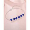 image:imageHeart Birthstone Bracelet for Women Silver Tone Heart Shaped Gemstone Bracelet Jewelry for Her12 December  Tanzanite