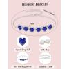 image:imageHeart Birthstone Bracelet for Women Silver Tone Heart Shaped Gemstone Bracelet Jewelry for Her12 December  Tanzanite