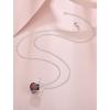 image:imageHeart Birthstone Necklace for Women Silver Tone Heart Shaped Pendant Necklace Jewelry for Her01 January  Garnet