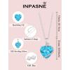 image:imageHeart Birthstone Necklace for Women Silver Tone Heart Shaped Pendant Necklace Jewelry for Her03 March  Aquamarine
