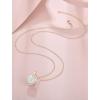 image:imageHeart Birthstone Necklace for Women Silver Tone Heart Shaped Pendant Necklace Jewelry for Her04 April  Zirconia  Rose Gold