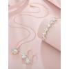 image:imageHeart Birthstone Necklace for Women Silver Tone Heart Shaped Pendant Necklace Jewelry for Her04 April  Zirconia  Rose Gold