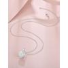 image:imageHeart Birthstone Necklace for Women Silver Tone Heart Shaped Pendant Necklace Jewelry for Her04 April  Zirconia