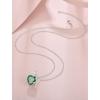 image:imageHeart Birthstone Necklace for Women Silver Tone Heart Shaped Pendant Necklace Jewelry for Her05 May  Emerald