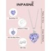 image:imageHeart Birthstone Necklace for Women Silver Tone Heart Shaped Pendant Necklace Jewelry for Her06 June  Alexandrite