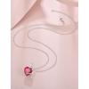 image:imageHeart Birthstone Necklace for Women Silver Tone Heart Shaped Pendant Necklace Jewelry for Her07 July  Ruby