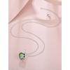 image:imageHeart Birthstone Necklace for Women Silver Tone Heart Shaped Pendant Necklace Jewelry for Her08 August  Peridot