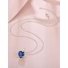 image:imageHeart Birthstone Necklace for Women Silver Tone Heart Shaped Pendant Necklace Jewelry for Her09 September  Sapphire