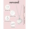 image:imageHeart Birthstone Necklace for Women Silver Tone Heart Shaped Pendant Necklace Jewelry for Her10 October  Opal