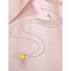 image:imageHeart Birthstone Necklace for Women Silver Tone Heart Shaped Pendant Necklace Jewelry for Her11 November  Citrine