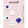 image:imageHeart Birthstone Necklace for Women Silver Tone Heart Shaped Pendant Necklace Jewelry for Her12 December  Tanzanite