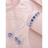 image:imageHeart Birthstone Necklace for Women Silver Tone Heart Shaped Pendant Necklace Jewelry for Her12 December  Tanzanite