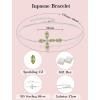 image:imageCross Bracelet for Women 925 Sterling Silver Halo Gemstone Religious Christian Bracelet Birthstone Jewelry for Her08 August  Peridot