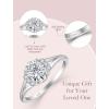 image:imageMoissanite Engagement Ring for Women 925 Sterling Silver 15CT D Color VVS1 Oval Cut Moissanite Promise Anniversary Wedding Ring for Her Size 510