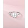 image:imageMoissanite Engagement Ring for Women 925 Sterling Silver 15CT D Color VVS1 Oval Cut Moissanite Promise Anniversary Wedding Ring for Her Size 510