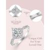 image:imageMoissanite Engagement Rings for Women 925 Sterling Silver 125CT D Color VVS1 Pear Shaped Moissanite Promise Anniversary Ring Leaves Wedding Band for Her Size 510