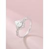 image:imageMoissanite Engagement Rings for Women 925 Sterling Silver 125CT D Color VVS1 Pear Shaped Moissanite Promise Anniversary Ring Leaves Wedding Band for Her Size 510