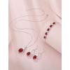 image:imageOval Birthstone Bracelet for Women 925 Sterling Silver Dainty Link Bracelet Jewelry for Wife Mom01 January  Garnet