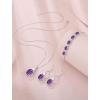 image:imageOval Birthstone Bracelet for Women 925 Sterling Silver Dainty Link Bracelet Jewelry for Wife Mom02 February  Amethyst