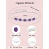 image:imageOval Birthstone Bracelet for Women 925 Sterling Silver Dainty Link Bracelet Jewelry for Wife Mom02 February  Amethyst