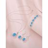 image:imageOval Birthstone Bracelet for Women 925 Sterling Silver Dainty Link Bracelet Jewelry for Wife Mom03 March  Aquamarine