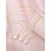 image:imageOval Birthstone Bracelet for Women 925 Sterling Silver Dainty Link Bracelet Jewelry for Wife Mom04 April  Zirconia  Yellow Gold Plated