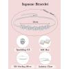 image:imageOval Birthstone Bracelet for Women 925 Sterling Silver Dainty Link Bracelet Jewelry for Wife Mom04 April  Zirconia