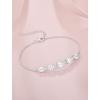 image:imageOval Birthstone Bracelet for Women 925 Sterling Silver Dainty Link Bracelet Jewelry for Wife Mom04 April  Zirconia