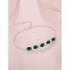 image:imageOval Birthstone Bracelet for Women 925 Sterling Silver Dainty Link Bracelet Jewelry for Wife Mom05 May  Emerald