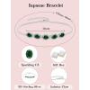 image:imageOval Birthstone Bracelet for Women 925 Sterling Silver Dainty Link Bracelet Jewelry for Wife Mom05 May  Emerald