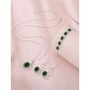 image:imageOval Birthstone Bracelet for Women 925 Sterling Silver Dainty Link Bracelet Jewelry for Wife Mom05 May  Emerald