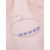 image:imageOval Birthstone Bracelet for Women 925 Sterling Silver Dainty Link Bracelet Jewelry for Wife Mom06 June  Alexandrite