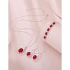 image:imageOval Birthstone Bracelet for Women 925 Sterling Silver Dainty Link Bracelet Jewelry for Wife Mom07 July  Ruby