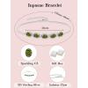 image:imageOval Birthstone Bracelet for Women 925 Sterling Silver Dainty Link Bracelet Jewelry for Wife Mom08 August  Peridot