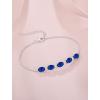 image:imageOval Birthstone Bracelet for Women 925 Sterling Silver Dainty Link Bracelet Jewelry for Wife Mom09 September  Sapphire