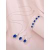 image:imageOval Birthstone Bracelet for Women 925 Sterling Silver Dainty Link Bracelet Jewelry for Wife Mom09 September  Sapphire