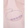 image:imageOval Birthstone Bracelet for Women 925 Sterling Silver Dainty Link Bracelet Jewelry for Wife Mom10 October  Pink Tourmaline