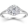 image:imageMoissanite Engagement Ring for Women 925 Sterling Silver 15CT D Color VVS1 Oval Cut Moissanite Promise Anniversary Wedding Ring for Her Size 510