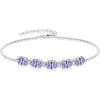 image:imageOval Birthstone Bracelet for Women 925 Sterling Silver Dainty Link Bracelet Jewelry for Wife Mom06 June  Alexandrite