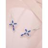 image:imageCross Earrings for Women 925 Sterling Silver Birthstone Dangle Drop Leverback Earrings Christian Religious Jewelry for Her12 December  Tanzanite