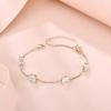 image:imageBirthstone Bracelet for Women 925 Sterling Silver Dainty Princess Cut Link Bracelet Jewelry for Mom Wife04 April  Zirconia  Rose Gold Plated